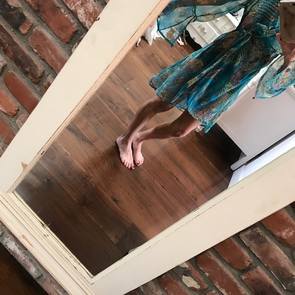 Flowy beach cover up Duster/wrap dress by Tamaraus - Picture 7 of 8